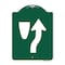 Signmission Designer Series Keep Right Graphic Only, Green & White Aluminum Sign, 18" x 24", GW-1824-23892 A-DES-GW-1824-23892 - alternate 1